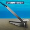 Boat Anchor Kit 8.5 lb Fluke Style Anchor, Hot Dipped Galvanized Steel Fluke Anchor, Marine Anchor with Anchor, Rope, Shackles, Chain for Boat Moorin