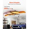Kayak Storage Rack for 2 Kayaks, Holds Up to 250 lbs, Heavy Duty Adjustable Ceiling Rack for Garage Ceiling Mount, Overhead Garage Storage Hanger for