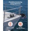 Horizontal Fishing Windlass, 12V DC 600W, Windlass Anchor Systems Fit for 1/4-Inch Chain or 9/16 & 5/8 Inch Nylon Rope, Max Pull 573 lbs, 316 Stainle