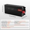 Modified Sine Wave Inverter, 3000Watt, DC 12V to AC 120V LCD Display Power Inverter with 3 AC Outlets 2 USB Port 1 Type-C Port 10 Spare Fuses, for La
