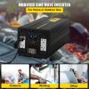 Energy Converter, 5000W Modified Wave Transformer, 12V DC to 110V AC Vehicle Adapter, featuring LCD Screen, Remote Control, LED Light, and GFCI Socke