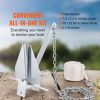Fluke Style Anchor Kit, 8.5 LBS Hot-Dipped Galvanized Steel Fluke Anchor with 7.9' Chain, 75' Rope and Two 0.4" Shackles, Marine Boat Anchor for Smal