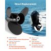 Outboard Propeller, Upgrade OEM 15 Spline Tooth Aluminum Outboard Boat Propeller Fit Mercury/Mariner Engines 135-300 HP, 4-3/4" Gearcase, 3-Blade, RH