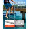 Removable Dock Ladder, 5 Steps, Aluminum Alloy Pontoon Boat Swim Ladder, with Non-Slip Wide PP Steps, 500 lbs Weight Capacity, Quick Release Design,