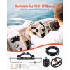 150HP Hydraulic Outboard Steering Kit, Marine Boat Hydraulic Steering System with 13.5-inch Steering Wheel, Helm Pump, Hydraulic Cylinder & 2PCS 26FT