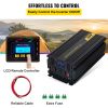 Power Inverter, 2500W Modified Sine Wave Inverter, DC 12V to AC 120V Car Converter, with LCD Display, Remote Controller, LED Indicator, AC Outlets In