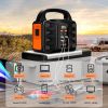 150W Portable Power Station, 155Wh 42000mAh Outdoor Solar Generator 110V AC DC Ports for Home Backup, Outdoor RV Camping, Emergency Lithium Battery O