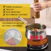 WANGYUANJI Non-Stick Stainless Steel Saucepan with Lid, 2.85QT Small Soup Pot for All Stoves, Oven Save, Dishwasher Safe