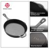 WANGYUANJI Cast Iron Grill Pan, 6.3" Supplementary Pan, Uncoated Skillet with Handle, Multifunctional for Home Use, Outdoor Camping Grill, egg, butte