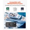 Marine Battery Charger, 1-Bank, 10A 12V Onboard Boat Charger, IP68 Waterproof Smart On-Board Battery Charger, for Lithium-Ion (LiFePO4), NCM, Lead-Ac