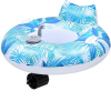 A floating electric inflatable boat featuring a circular foldable electric swimming ring, inflatable water motorboat, and inflatable motorcycle-style