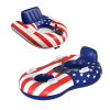 Swimming pool floating rowing boat with a water propulsion system, capable of operating for 40 minutes at a speed of 0.88 m/s and supporting a load o