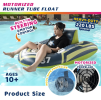 Swimming pool floating rowing boat with a water propulsion system, capable of operating for 40 minutes at a speed of 0.88 m/s and supporting a load o