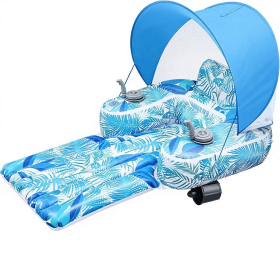 Electric inflatable floating boat with 2 propellers, featuring a long-foldable electric swimming device made of PVC. It offers a 40-minute runtime (PS174025B: PS174025C)
