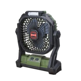 7800mAh Portable Camping Fan Rechargeable Multifunctional Mini Fan USB Outdoor Hang Ceiling Fan Led Light Desktop Fan Power Bank (Ships From: China, Color: green)