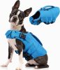 Dog Life Jacket, High Flotation Dog Life Vest for Swimming Boating, Adjustable Small Medium Large Dogs Swim Vest with Rescue Handle and Pocket, Refle