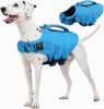 Dog Life Jacket, High Flotation Dog Life Vest for Swimming Boating, Adjustable Small Medium Large Dogs Swim Vest with Rescue Handle and Pocket, Refle