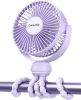 Mini Portable Stroller Fan, Battery Operated Small Clip on, Detachable 3 Speed Rechargeable, 360° Rotate Flexible Tripod Better Cooling for Car Seat