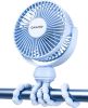Mini Portable Stroller Fan, Battery Operated Small Clip on, Detachable 3 Speed Rechargeable, 360° Rotate Flexible Tripod Better Cooling for Car Seat
