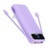 12000mAh Portable Charger Power Bank With Built In Cables, 22.5W Fast Charging Power Bank External Battery Pack Compatible With Android Phone,iPhone