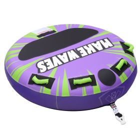 Towable Tubes for Boating, 2-Rider Inflatable Boat Tubes and Towables, 340lbs Capacity Water Sport Tube for Boat to Pull - with Anti-Slip Pad, Full N (Default: Default)
