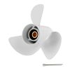 Outboard Propeller, Upgrade OEM 15 Spline Tooth Aluminum Outboard Boat Propeller Fit Yamaha Engines 50-130 HP, 4-1/4" Gearcase, 3-Blade, RH (Right Ha