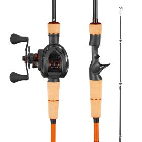 Rod and Fishing Reel Combo, IM7 Carbon Fiber Baitcasting Rod and Reel Combo, Bass Fishing Pole with 6+1 BB System, 7.0:1 Gear Ratio, Cork Handle, Sta (Default: Default)