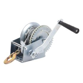 Hand Winch Boat Trailer Winch 1200lbs Heavy Duty Hook with 33ft Steel Cable Hand Crank Winch, Two Way Ratchet Boat Winch for Trailer Truck ATV Boat M (size: size)