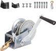 Hand Winch Boat Trailer Winch 1200lbs Heavy Duty Hook with 33ft Steel Cable Hand Crank Winch, Two Way Ratchet Boat Winch for Trailer Truck ATV Boat M