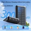 Portable Charger 30000mAh,Solar Power Bank USB-A&USB-C,Compact Power Bank Fast Charging for Mobile Phone,Compatible with Multi-devices, Christmas Gif