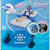 Electric inflatable floating boat with 2 propellers, featuring a long-foldable electric swimming device made of PVC. It offers a 40-minute runtime
