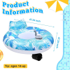 A floating electric inflatable boat featuring a circular foldable electric swimming ring, inflatable water motorboat, and inflatable motorcycle-style