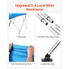 4 Bow Boat Bimini Tops, 600D Polyester Canopy with Aluminum Alloy Frame, Waterproof & Sun Shade Boat Awning Canopy with Storage Bag, 2 Support Poles,