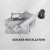 Hand Winch Boat Trailer Winch 1200lbs Heavy Duty Hook with 33ft Steel Cable Hand Crank Winch, Two Way Ratchet Boat Winch for Trailer Truck ATV Boat M