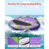 Towable Tubes for Boating, 2-Rider Inflatable Boat Tubes and Towables, 340lbs Capacity Water Sport Tube for Boat to Pull - with Anti-Slip Pad, Full N