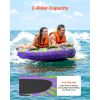 Towable Tubes for Boating, 2-Rider Inflatable Boat Tubes and Towables, 340lbs Capacity Water Sport Tube for Boat to Pull - with Anti-Slip Pad, Full N