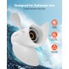 Outboard Propeller, Upgrade OEM 15 Spline Tooth Aluminum Outboard Boat Propeller Fit Yamaha Engines 50-130 HP, 4-1/4" Gearcase, 3-Blade, RH (Right Ha
