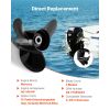 Outboard Propeller, Upgrade OEM 15 Spline Tooth Aluminum Outboard Boat Propeller Fit Mercury Engines 40-140 HP, 4-1/4" Gearcase, 3-Blade, RH (Right H