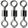 100pcs/pack Stainless Steel Rolling Swivel Connector; 30Lb-1322 Lb High Strength Fishing Rolling Barrel Swivels Fishing Tackle Accessories For Saltwa