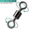 100pcs/pack Stainless Steel Rolling Swivel Connector; 30Lb-1322 Lb High Strength Fishing Rolling Barrel Swivels Fishing Tackle Accessories For Saltwa