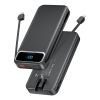 12000mAh Portable Charger Power Bank With Built In Cables, 22.5W Fast Charging Power Bank External Battery Pack Compatible With Android Phone,iPhone