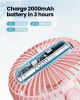 Mini Portable Stroller Fan, Battery Operated Small Clip on, Detachable 3 Speed Rechargeable, 360° Rotate Flexible Tripod Better Cooling for Car Seat
