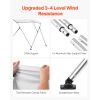 3 Bow Boat Bimini Tops, 600D Polyester Canopy with Aluminum Alloy Frame, Waterproof & Sun Shade Boat Awning Canopy with Storage Bag, 2 Support Poles,